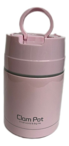 Termo Alimentos Vianda C/cuchara Acero Inox Doble Capa 800ml Color Rosa