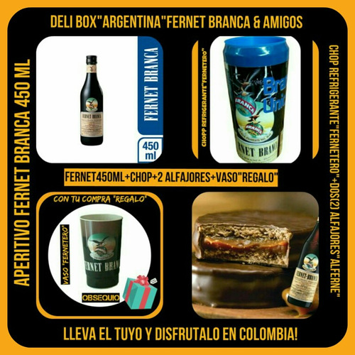 New!deli Box Argentina Fernet Branca&am - mL a $287