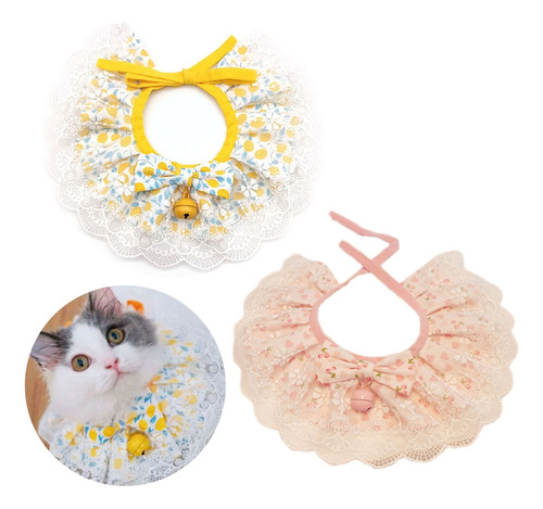 (pk-s) Collar De Gato Ajustable Con Cuello De Gatito Y Bufan