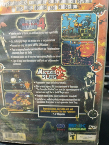 Metal Slug 5 Para Ps2 Original Físico (Usado)