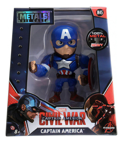 Figura Metal 11cm Ironman Black Panther Capitán Améria Marve Personaje Iron Man