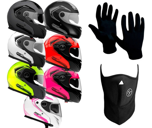 Imagen 1 de 5 de Casco Hawk Rs5 Vector + Guantes + Mascara - Sti