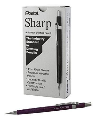 Portaminas  Pentel Sharp (0,5 Mm), Cuerpo Morado Metálico, C