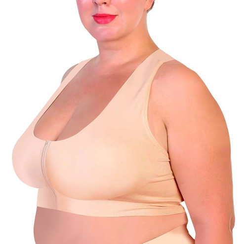 Bra Plus Size Espalda Completa  Broche Cierre Frontal 3 Pzs