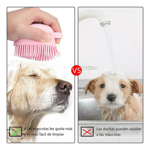 Cepillo Para Perro De Baño Masajeador Dispensador De Shampoo