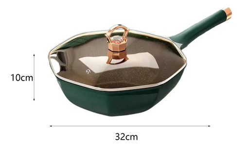 Sartén Octogonal, Sartén Antiadherente, Utensilio De Verde