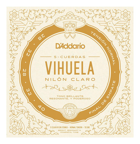 Encordadura D'addario Para Vihuela Mv10n
