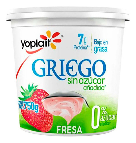 Yoghurt Yoplait Griego Fresa sin Azúcar 750g