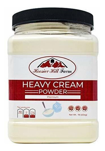 Hoosier Hill Farm Tarro De Crema De Leche En Polvo, 1 Libra.