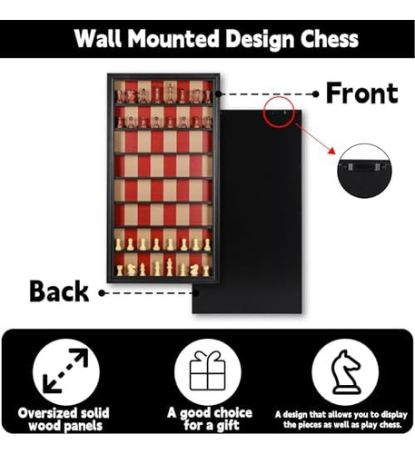 Juego De Mesa Gigante Montado En La Pared, Juego De Ajedrez