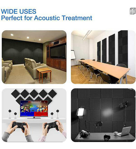 Pacote Com 24 Painéis De Espuma Acústica Soundproof Studio F