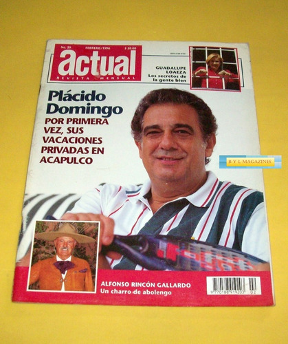 Placido Domingo Revista Actual 1996 Paulina Rubio