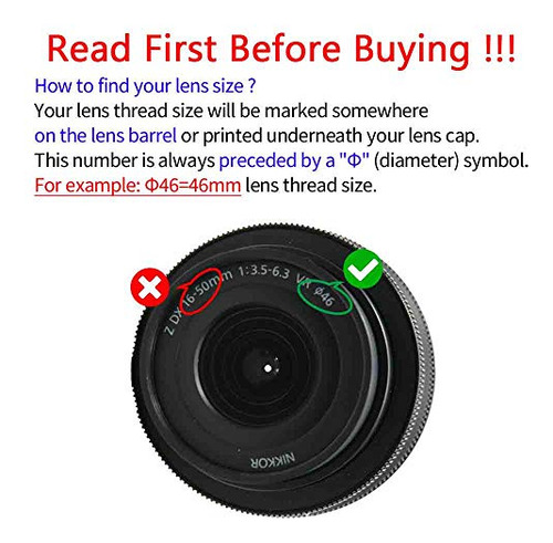 Tapa Objetivo 46mm Para Nikkor Z Dx 16-50mm F/3.5-6.3 Vr -
