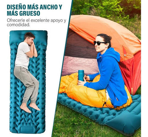 Colchoneta Inflable Dormir,almohadilla Inflable Para Acampar