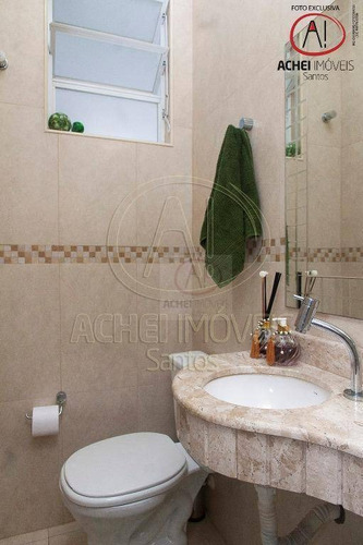 Casa Duplex Com 3 Dormitórios, 3 Suites 2 Vagas Paralelas À Venda, 242 M² Por R$ 1.350.000 - Aparecida - Santos/sp - Ca1754