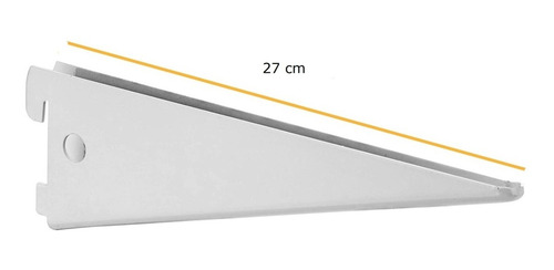 Imagem 4 de 7 de Suporte P/ Trilho Cremalheira Duplo Branco 27cm (par)