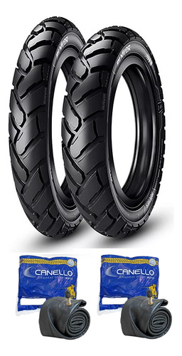 Pneu 90/90r19 E 110/90r17 Bunker + 2 Câmara De Ar 17 E 19