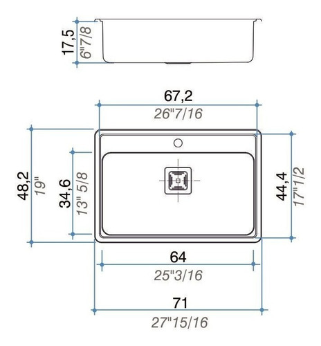 Johnson Pileta De Cocina Simple Quadra Max Acero 304 Q71a
