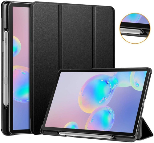 Case Funda Flip Cover Para Galaxy Tab S6 T860 Con Portalápiz