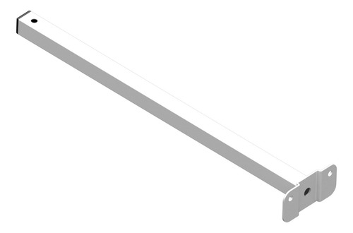 Kit 05 Suporte Refletor Led Fachada Base Reta Fachada 40 Cm Cor Branco