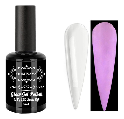 Esmalte De Uñas En Gel Transparente Que Brilla En La Oscurid