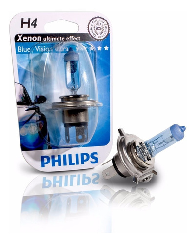 Imagen 1 de 1 de Lamparas Philips Blue Vision H4 12v 60/55w Blister X1