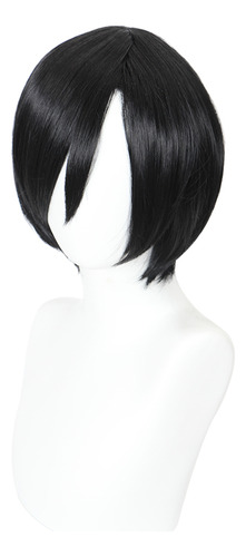 Peluca Ada Wong Para Cosplay, 30 Cm, Corta, Negra, Resident