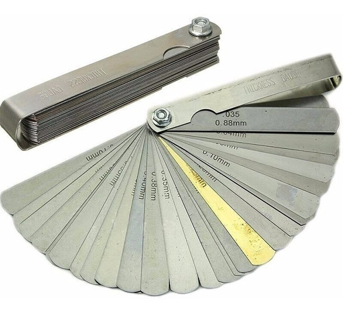 Imagen 1 de 3 de Juego Galgas Calibrador Valvulas 32 Pcs 0,04 Mm - 0,88 Mm