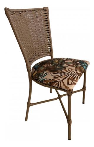 Cadeira Vivara Floral Verde - Wj Design