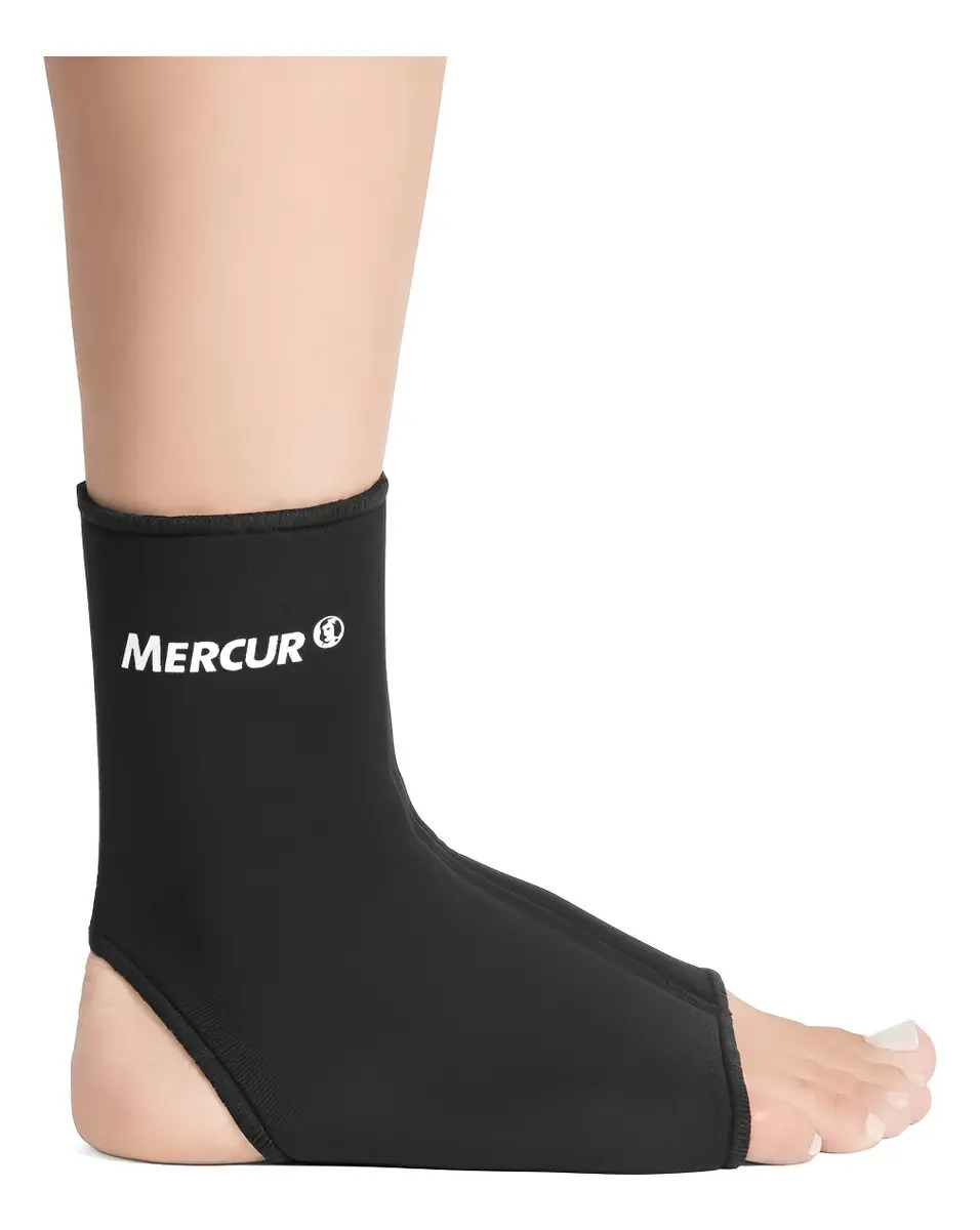 Tornozeleira Esporte Mercur Neoprene Exercicio Tornozelo Cor Preto Tamanho P