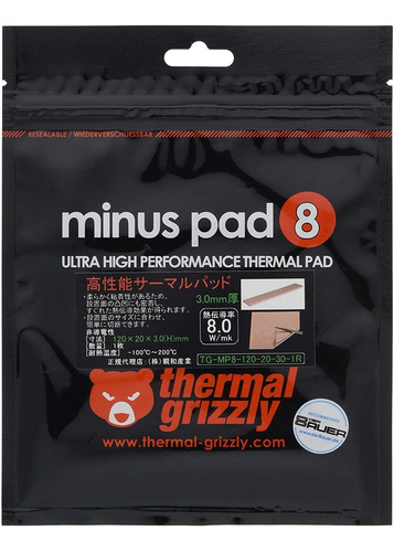 Pad Termico Thermal Grizzly Minus 120x20x3.0mm