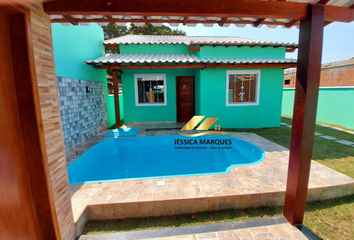 Imagem 3 de 14 de Dl-102.2 Casa 2 Quartos, Área Gourmet E Piscina Em Unamar