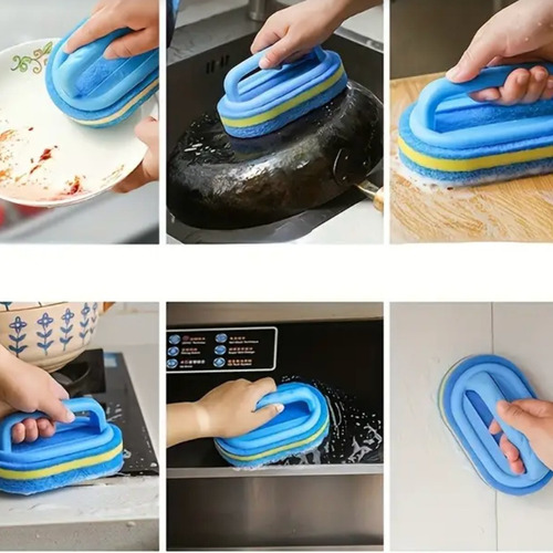 Esponja De Limpeza Com Base Azulejo Pisos Casa Cozinha