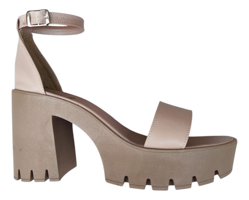 Sandalias Plataforma Tacón Alto 2 En 1 Pulsera Y Gladiador