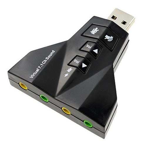 Adaptador Tarjeta De Sonido 7.1 Usb 2.0 Control De Volumen 