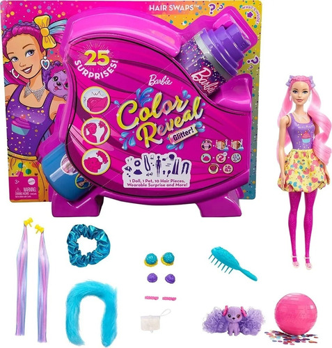 Muñeca Barbie 25 Sorpresa Color Reveal  Rosa Oferta Envió  