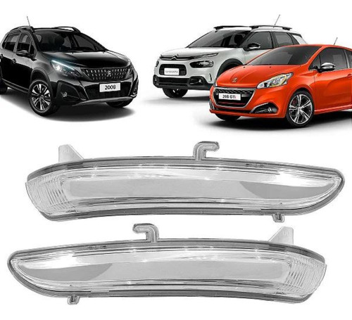 Par Lanterna Pisca Retrovisor Peugeot 2008/208, C4 Cactus 