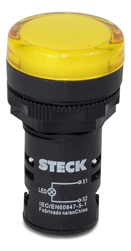 Letrero LED Slds243 amarillo de 24 V de Steck