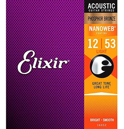 Elixir Cuerdas De Bronce Para Guitarra Acústica 8020 Con Rec