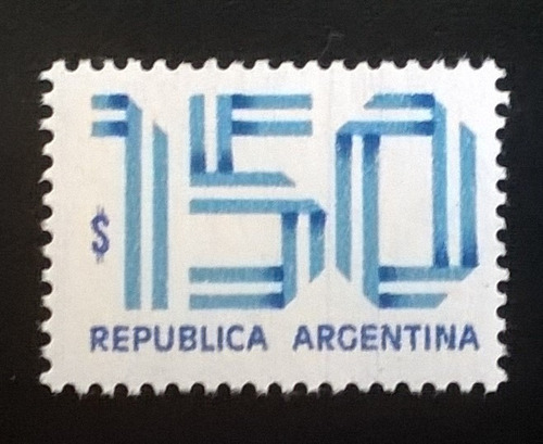 Argentina, Sello Gj 1860 Cinta 150p Mate Fosf 78 Mint L11628