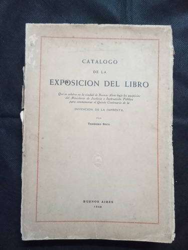 0971 Catálogo De La Exposicion Del Libro - Teodoro Becu