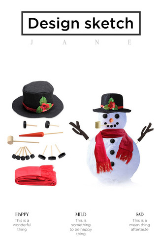 Nuevo Conjunto De Decoración Navideña De Muñeco De Nieve De
