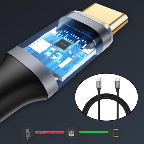 Tipo-.1 10gb 100w Cable De Transmisión De Datos De 2m Negro