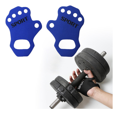 2 Guantes De Gimnasio Para Entrenamiento, Talla M Azul