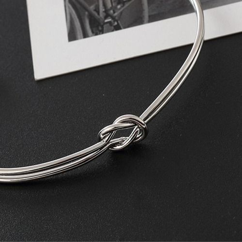 3 Pcs Brazalete De Plata Con Encanto Ajustable Para Mujer