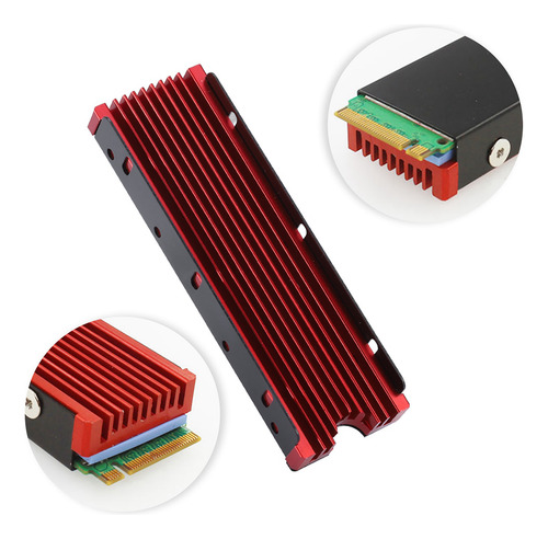 Disipador De Calor Rojo Rojo Ssd Enfriamiento Ngff M.2 Disip