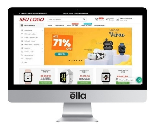 Imagem 1 de 2 de Tema Ella Shopify V.4.1 (última Versão) Em Português (pro