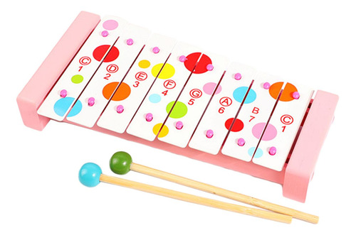 Nota Glockenspiel Instrumento Musical Rosa 24x11x4cm