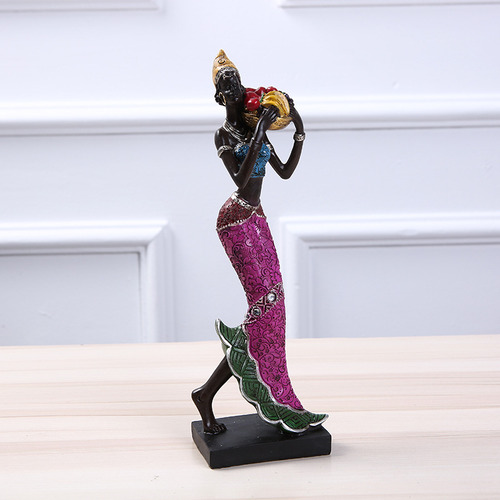 Estatua De Arte De Mujer Africana, Mujer Y Dama B