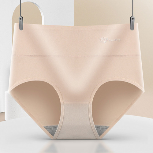 Calzoncillos De Algodón De Cintura Alta Para Mujeres Con Bar
